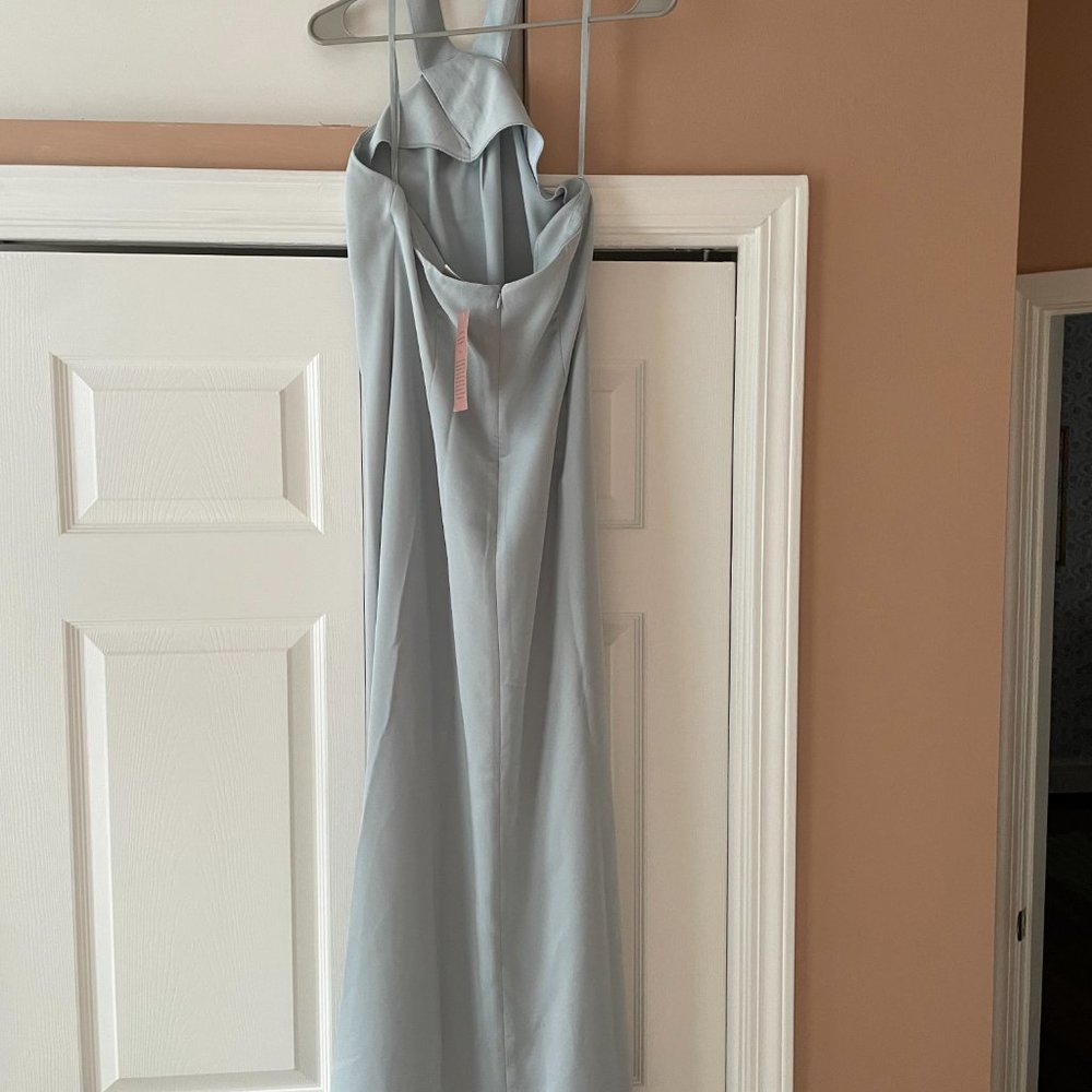 Bhldn Ruby Twist Halter - Light Blue Halter Cross… - image 3